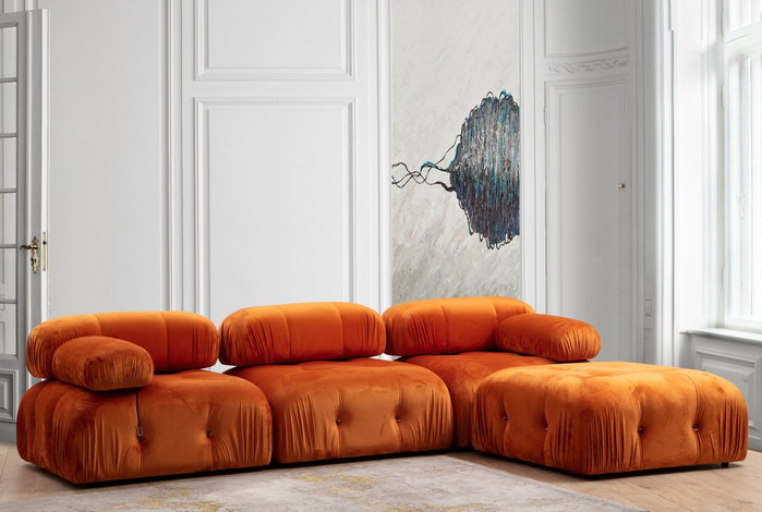 Atelier Del Sofa Bubble L1 Sofá de 1 Plaza Naranja 95x95x75 cm